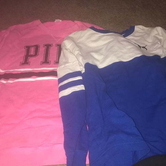 PINK Victoria's Secret Tops - Set of 2 women’s large VS pink sweatshirts